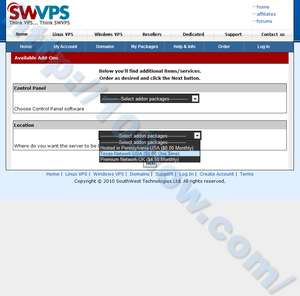 SWVPSのサーバー設置位置を選択する